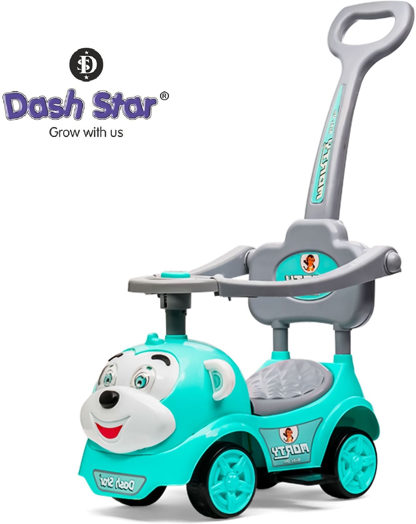 dash star Morty Ride On Push Musical Baby Car With Protective Arm Rest And Parent Handle Rideons & Wagons Non Battery Operated Ride On-picture-25