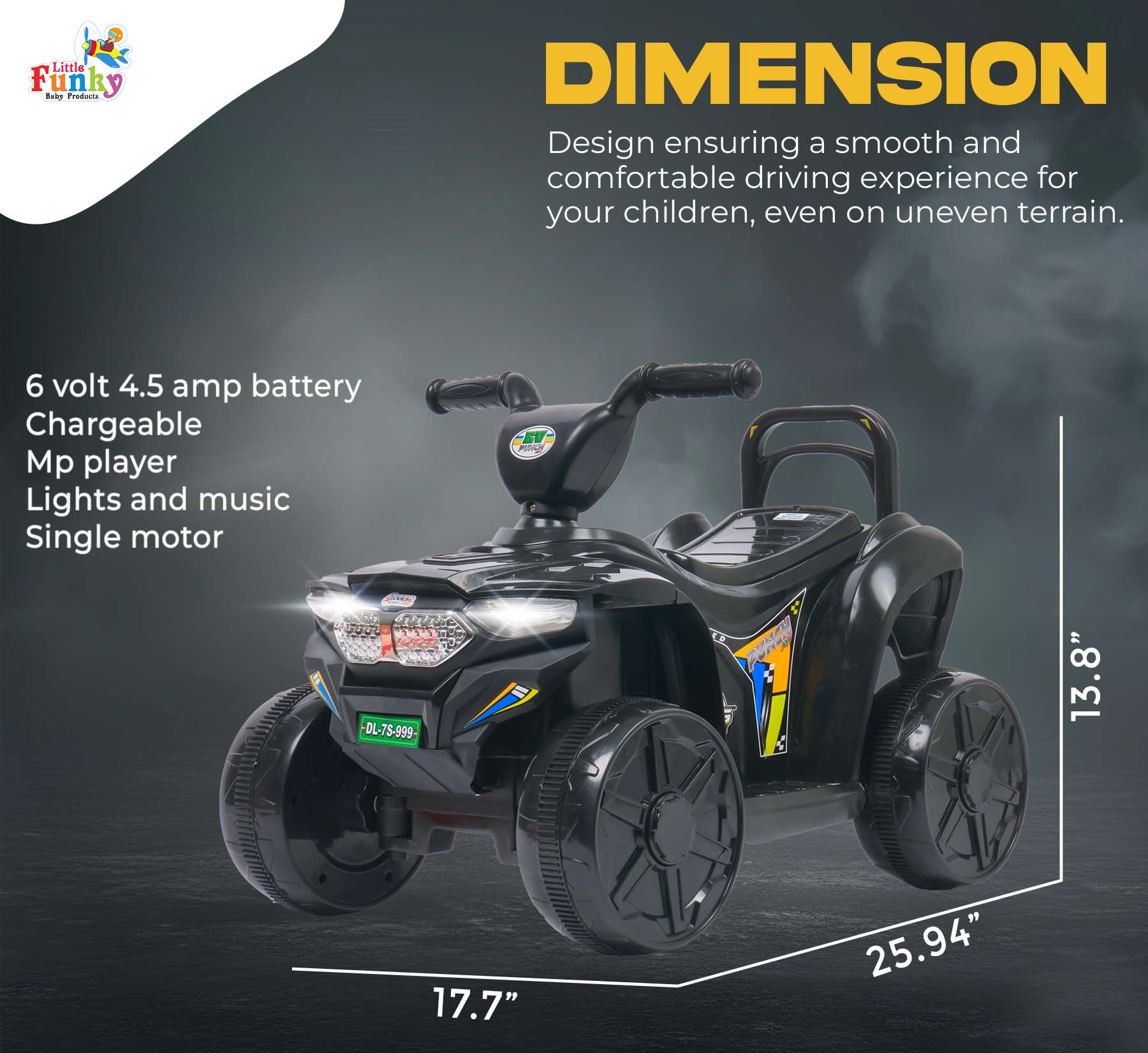 Battery Operated Foot Accelerator Kids Ride on Car with Foot Rest Lights & Music-image-26