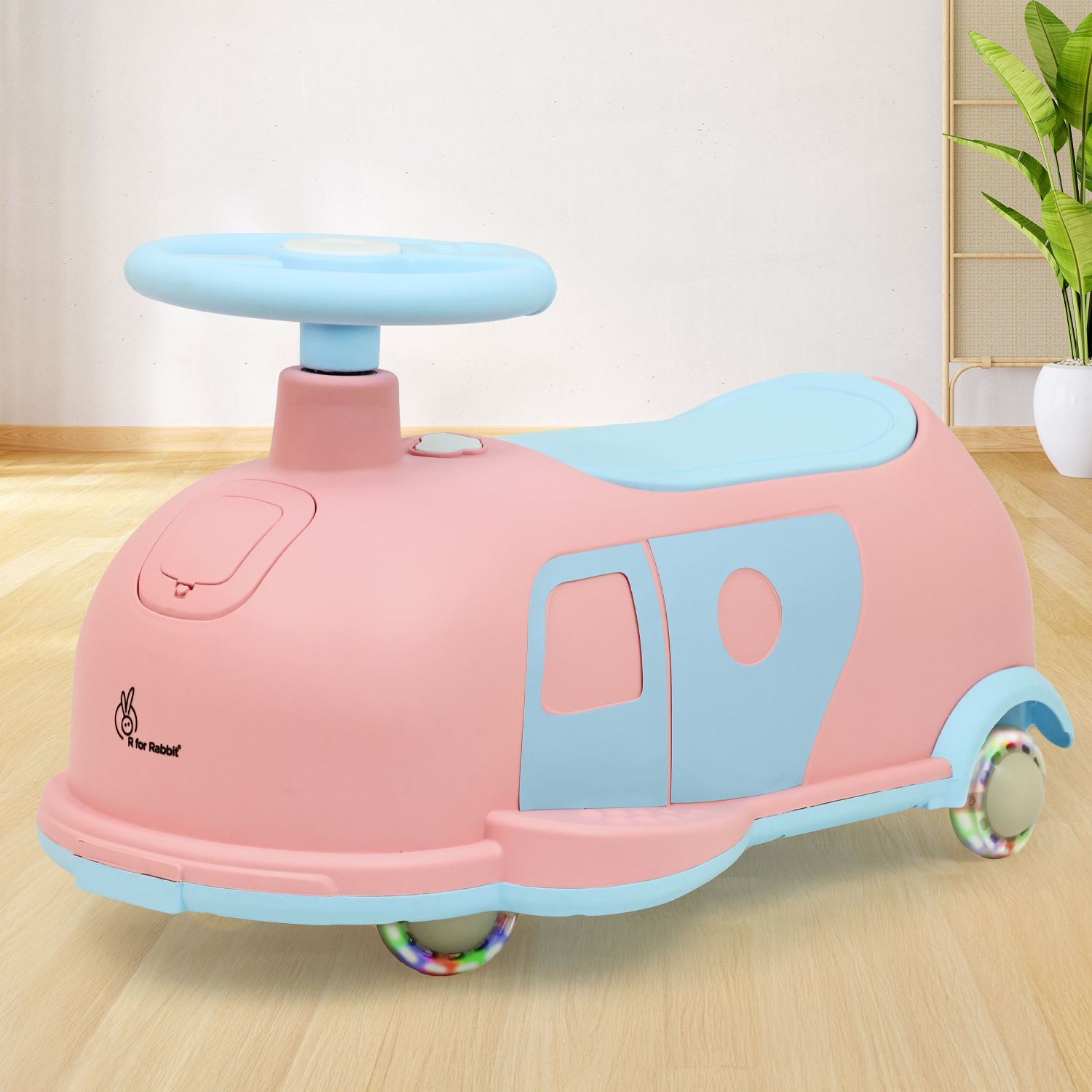 r for rabbit Iya Iya Caravan Kids Swing Car | Scratch-Free LED Wheels & Space for Toy Storage Rideons & Wagons Non Battery Operated Ride On-picture-25