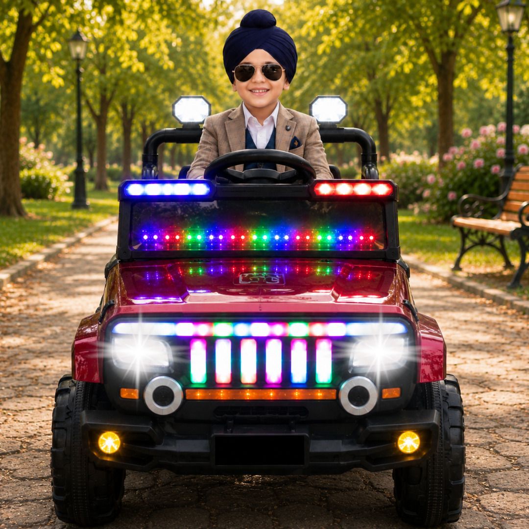 Kids Ride Bluetooth Music Electric Toy Car for Boys & Girls (1-6 Years) Car Battery Operated Ride On-image-36