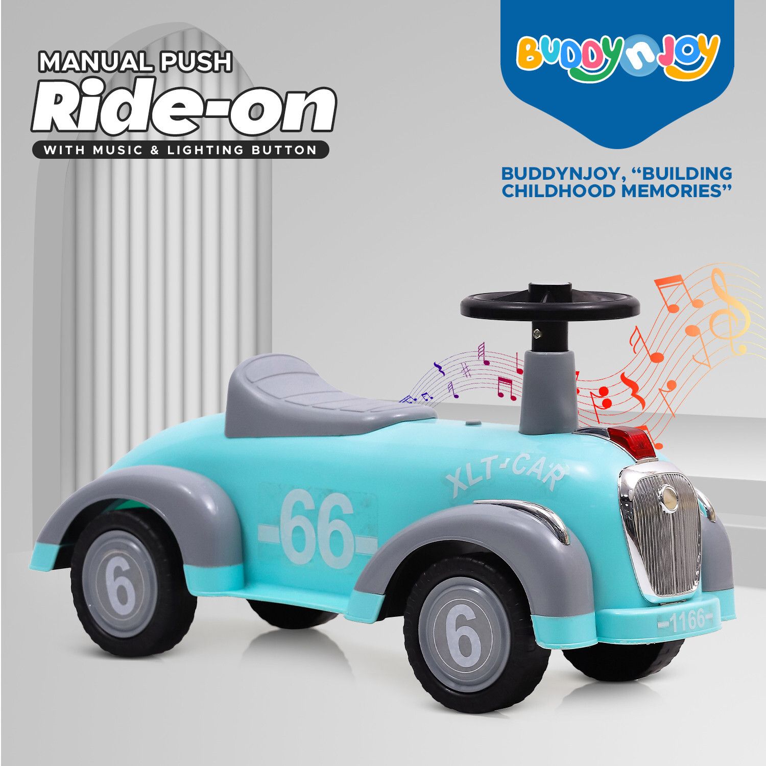 Ride on Car Kids Play Ride on Toys PP Plastic 4 Wheel Magic Baby Slide Car Car Battery Operated Ride On-image-22