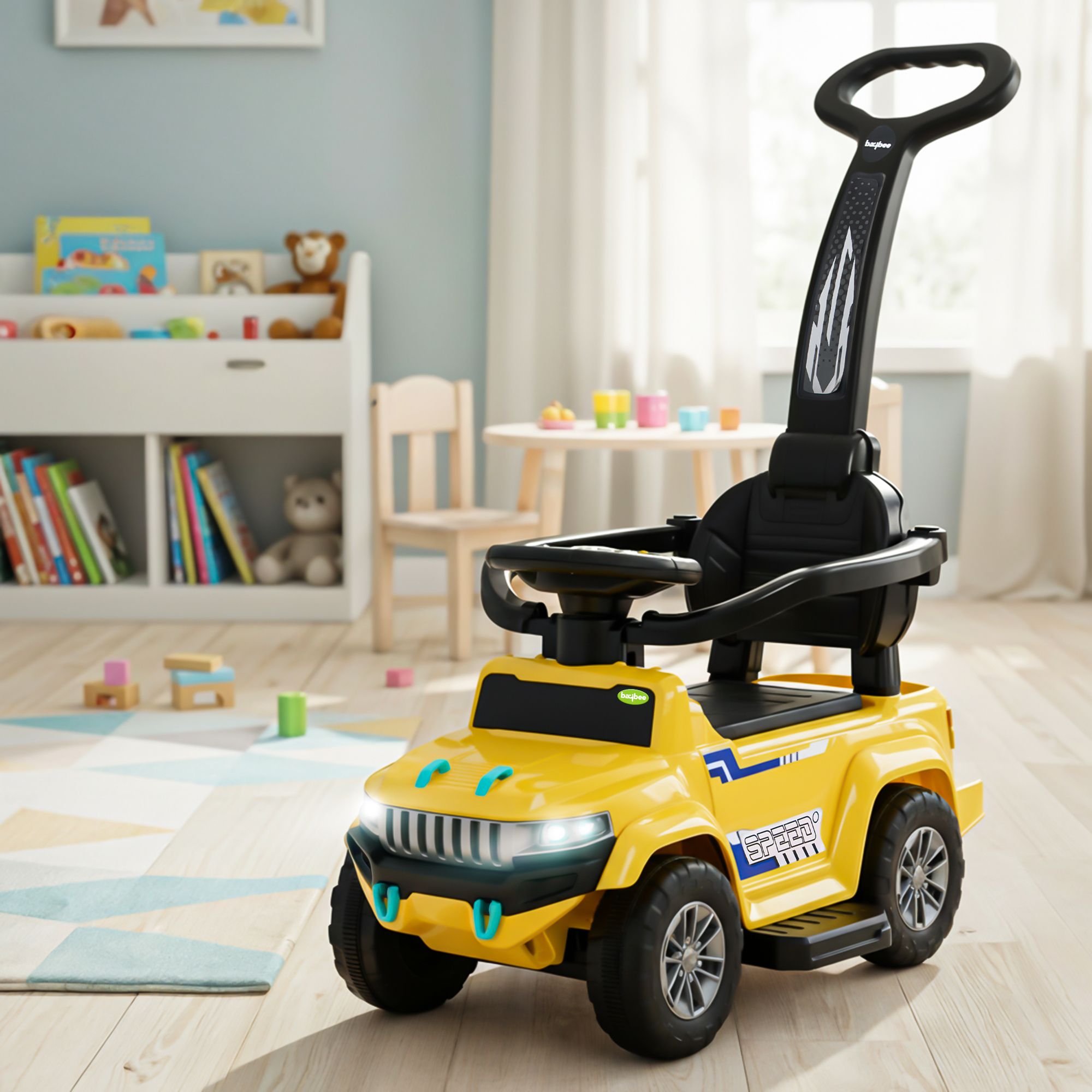 Speedy Pro Baby Ride on Jeep Toys for Kids Push Car with Music & Light 1-4 Years Rideons & Wagons Non Battery Operated Ride On-image-25