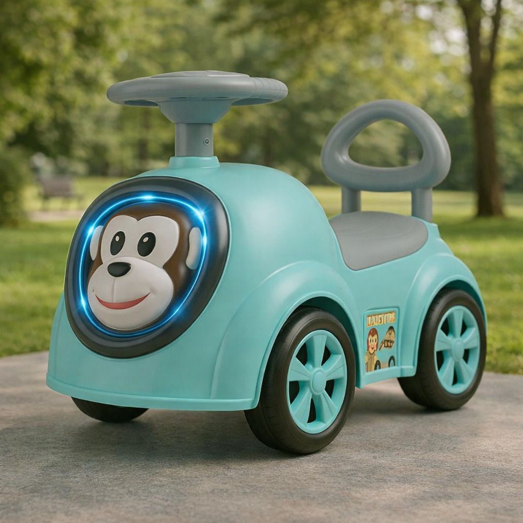 Monkey Fun Ride-On Car children vehicle for kids Push Music ride on toy Tricycle Scooter Non Battery Operated Ride On-image-16