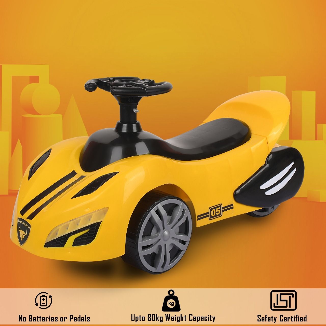 bravetot Stylish Ride On Push Car for Kids | Strong Plastic Body | Comfortable Seat Rideons & Wagons Non Battery Operated Ride On-picture-15