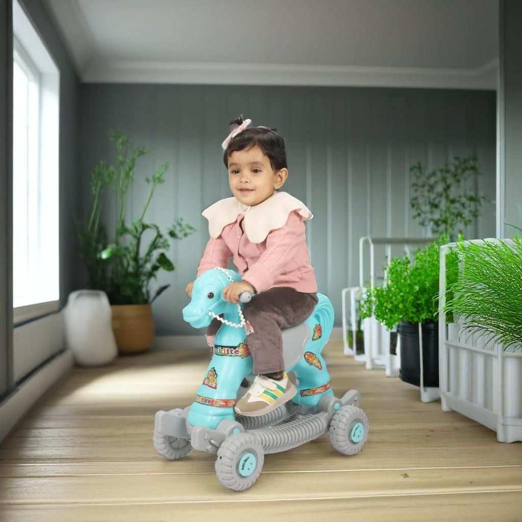 toyprofessor Baby Horse Rider and Rocker for Children Ages 1-5 | Rideons & Wagons Non Battery Operated Ride On-picture-27