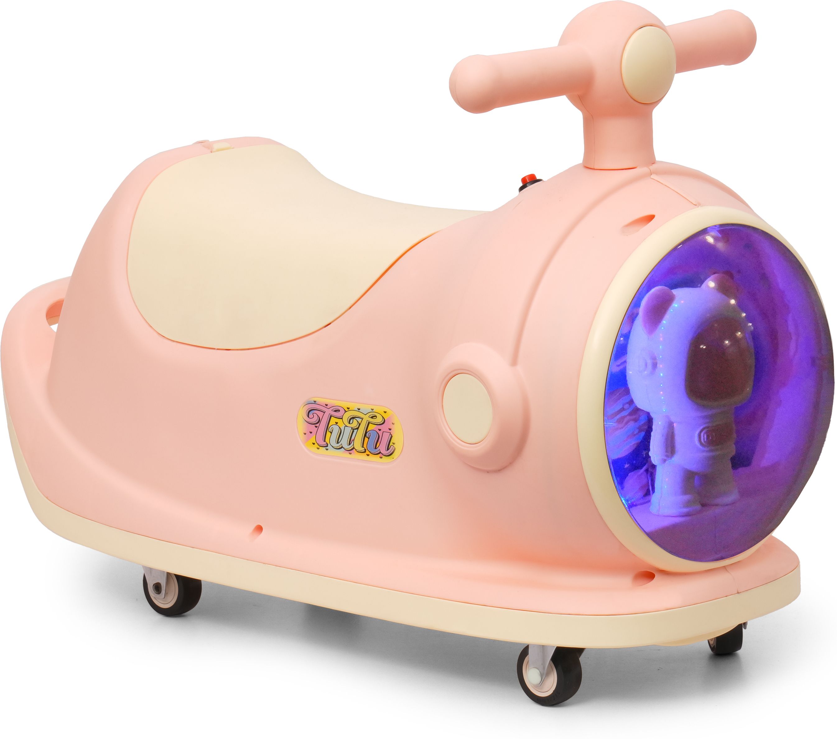 Tutu Kids Space-Themed Scooter with Astronaut Cockpit LED Lights Musical Pink-image-22