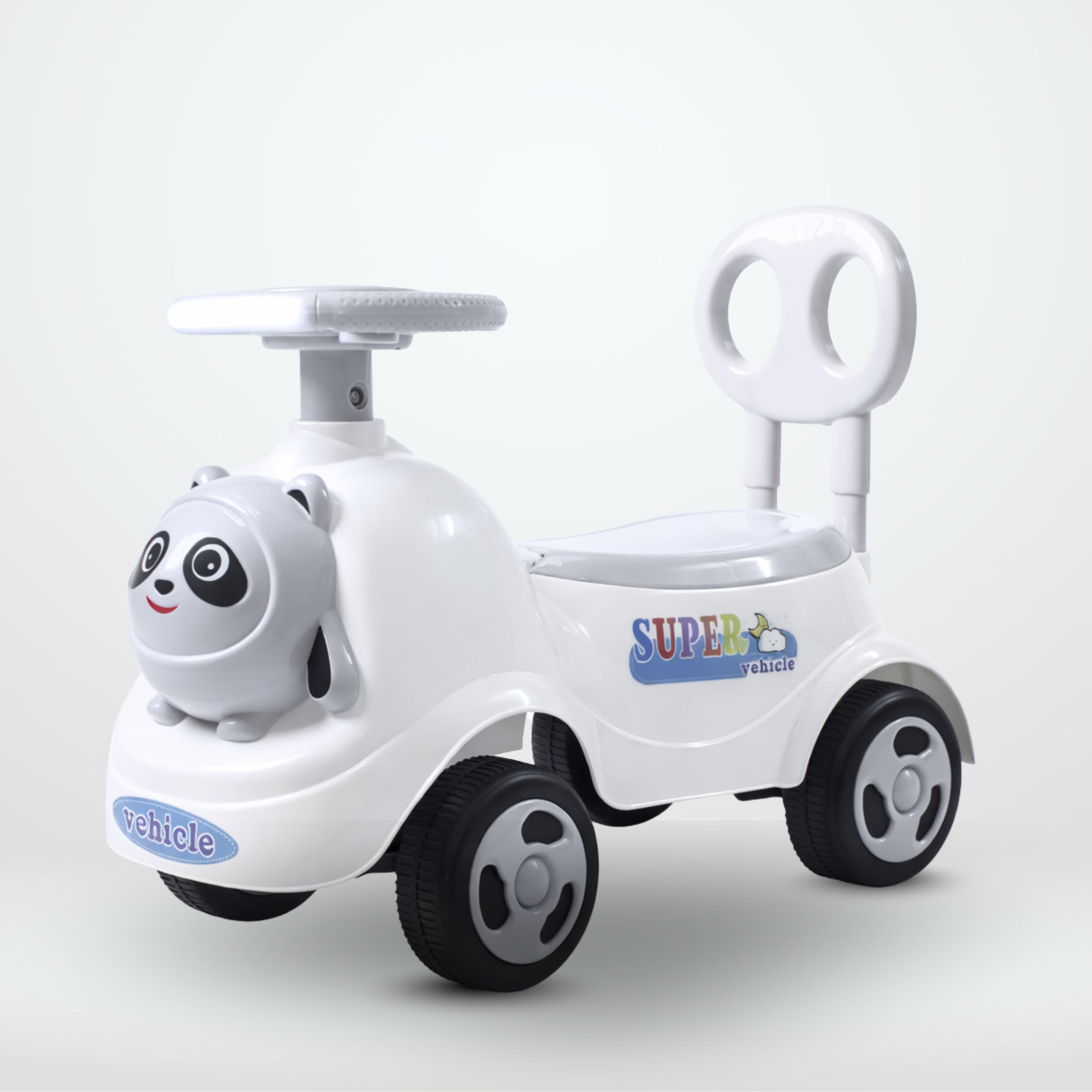 FWPC-04 Kids Ride-On Panda Scooter&Push Car –Musical Walker with Safety Backrest-image-23