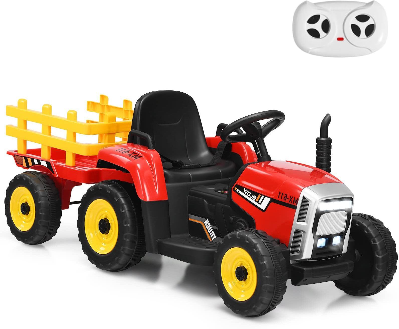 Kids Driving Kisan Agriculture Tractor With Trolly Car Battery Operated Ride On-image-35