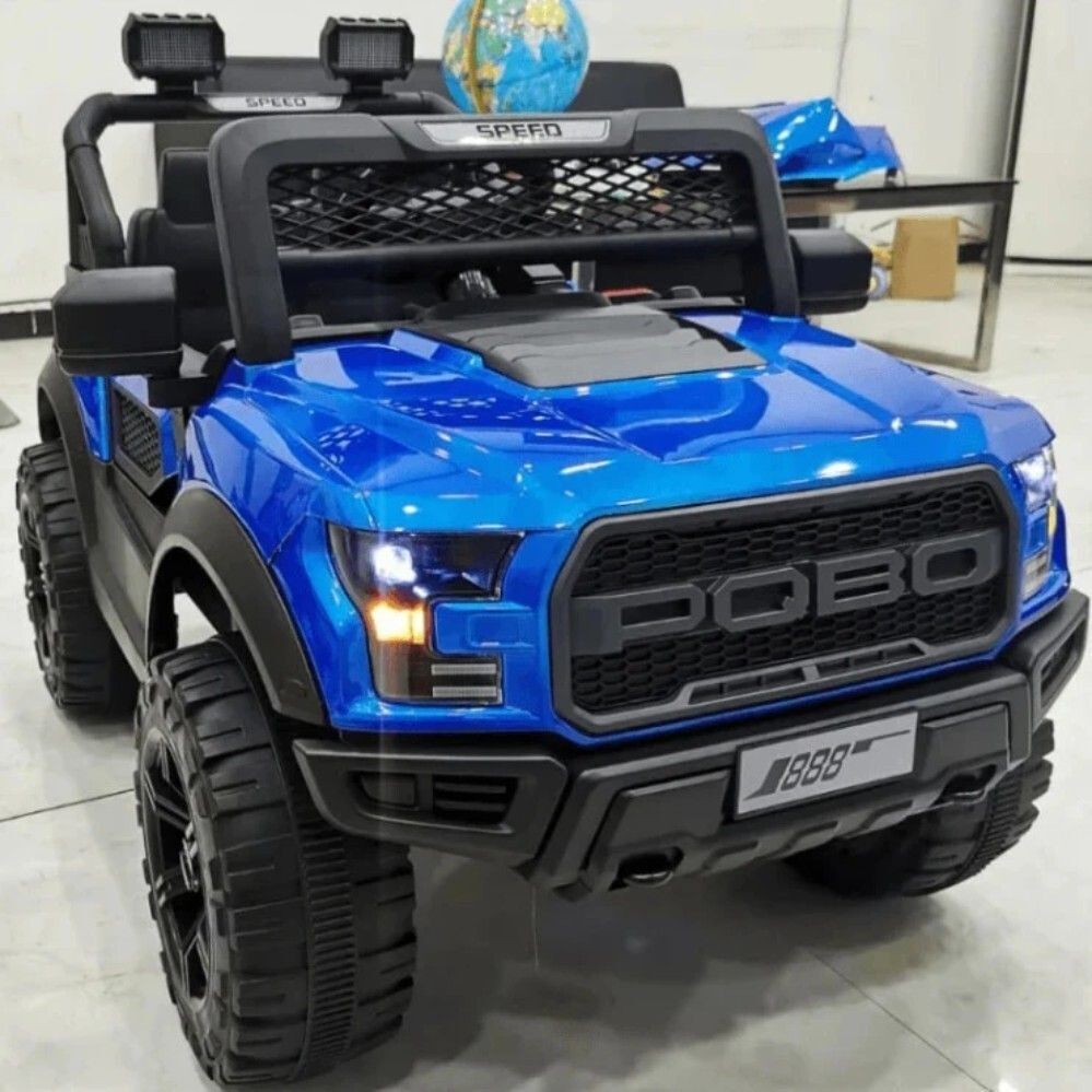 New POBO (1-8Yrs) 4X4 Blue Kids Car 4 MOTORS Rideons & Wagons Battery Operated Ride On-image-44