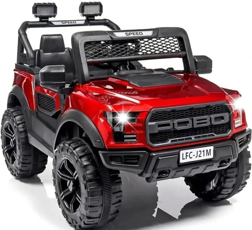 POBO RED 4X4 (1-8Yrs) Powerful Motors kids car_EL8 Jeep Battery Operated Ride On-image-21
