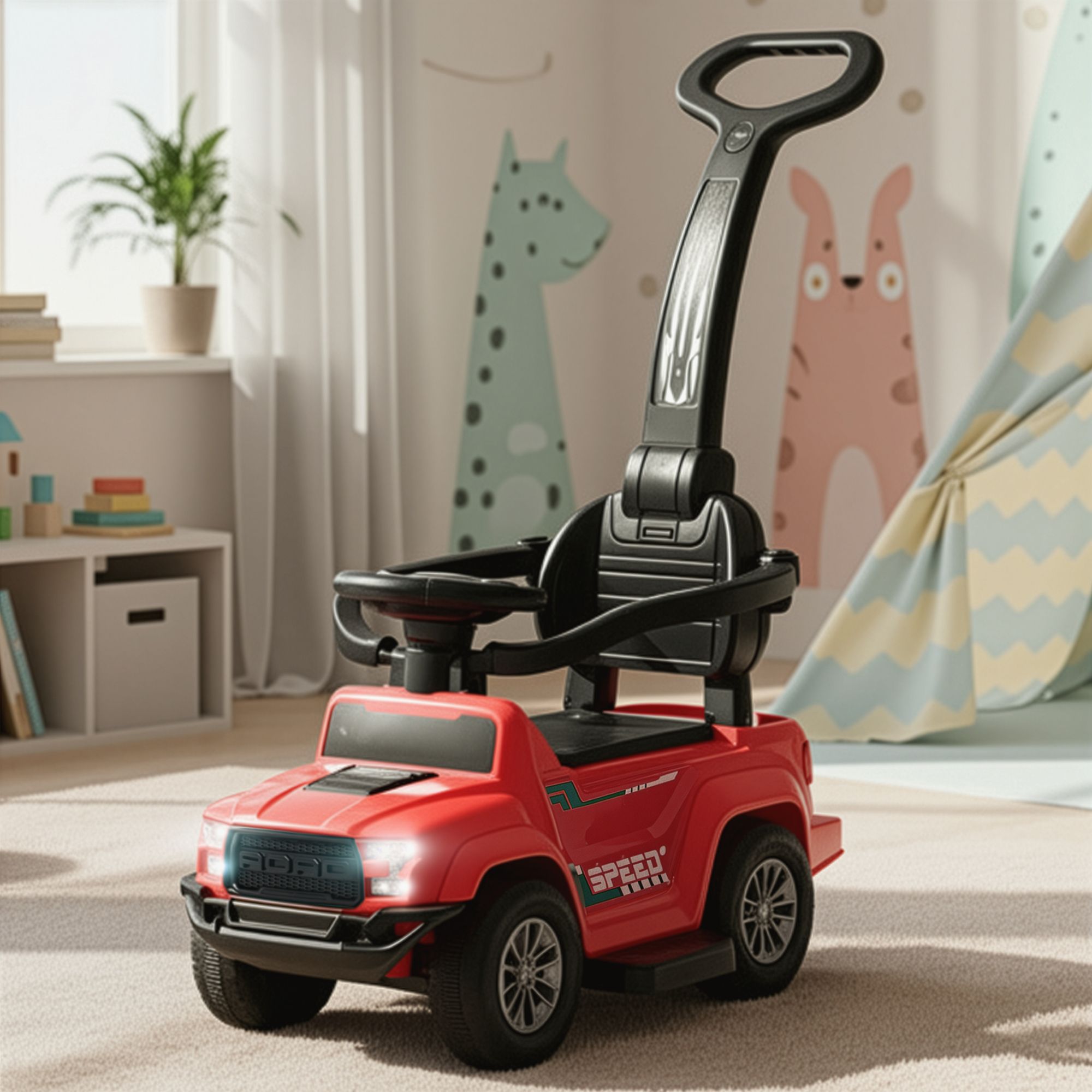 Roady Pro Baby Ride on Jeep Toys for Kids Push Car with Music & Light 1-4 Years Rideons & Wagons Non Battery Operated Ride On-image-21
