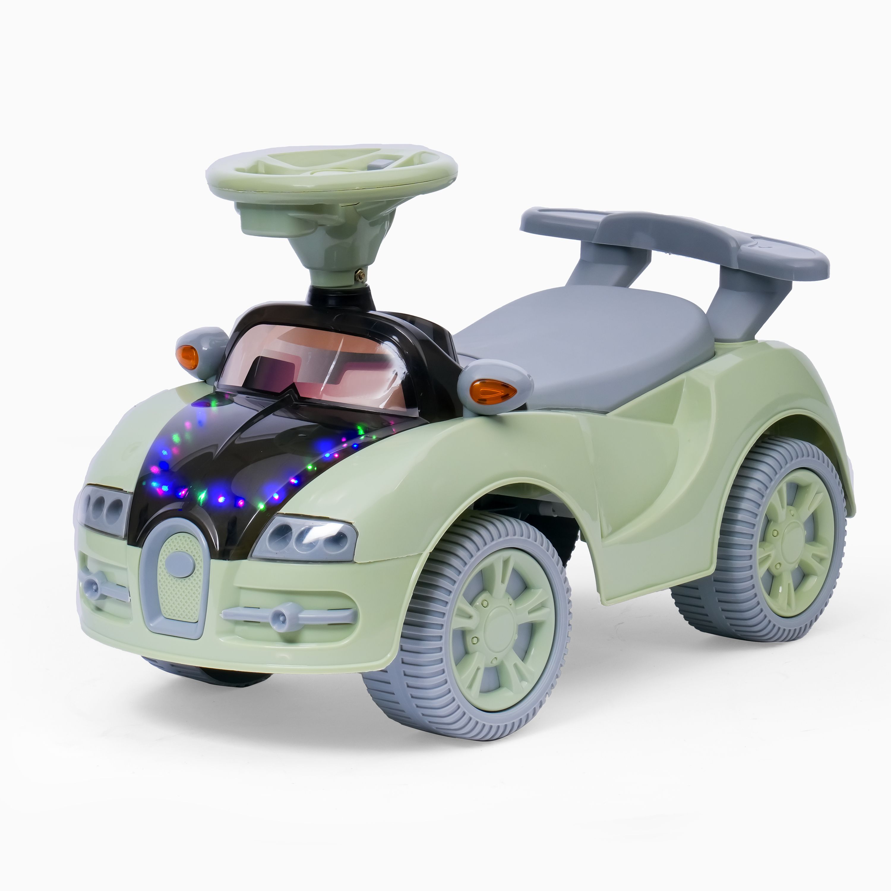 Baby Ride-On Buzz Rider Car for Kids | Storage | Music & LED Lights 1 to 3 Years Rideons & Wagons Non Battery Operated Ride On