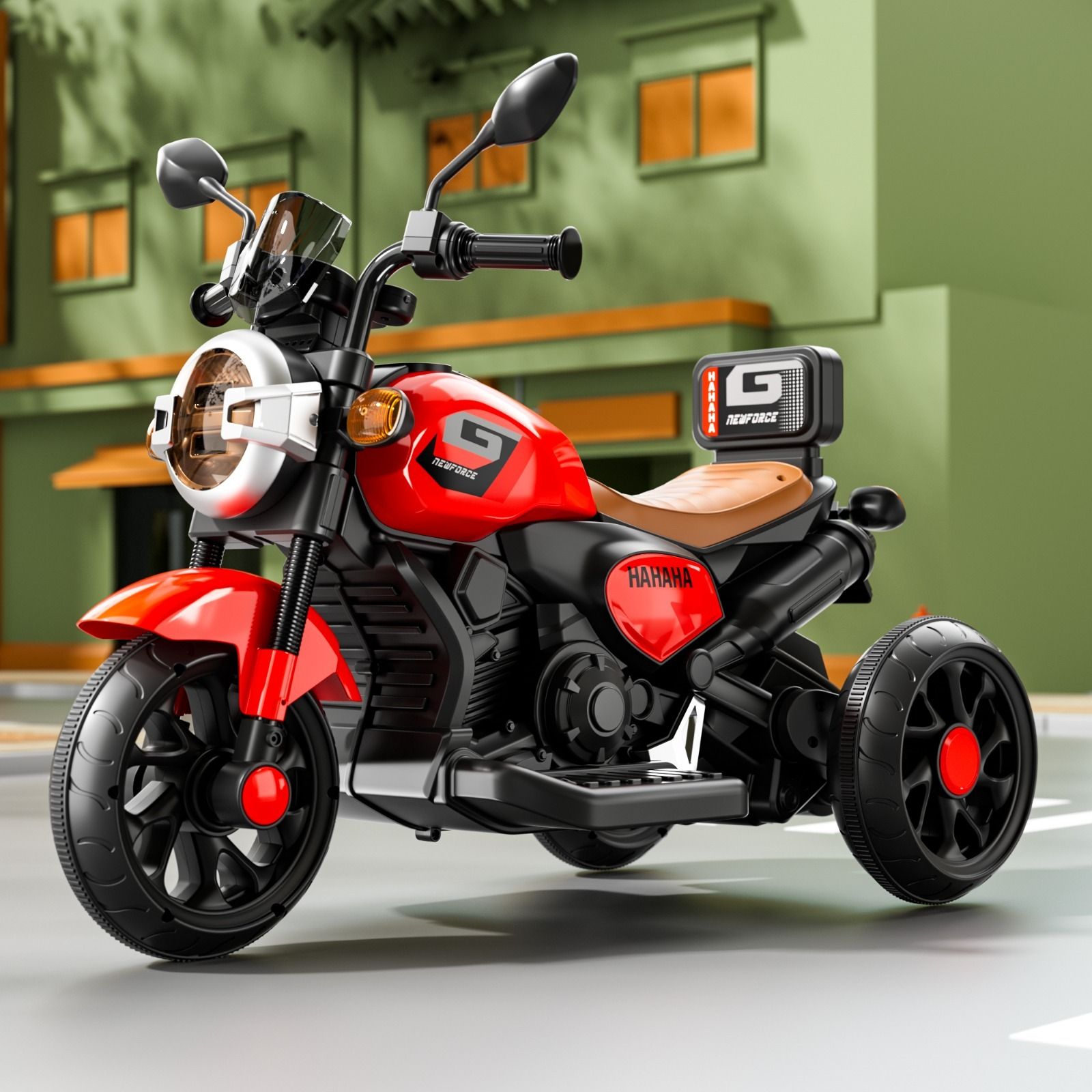RX-100 Motorcycle with LED Lights and music with Foot Accelerator Bike Battery Operated Ride On-image-43