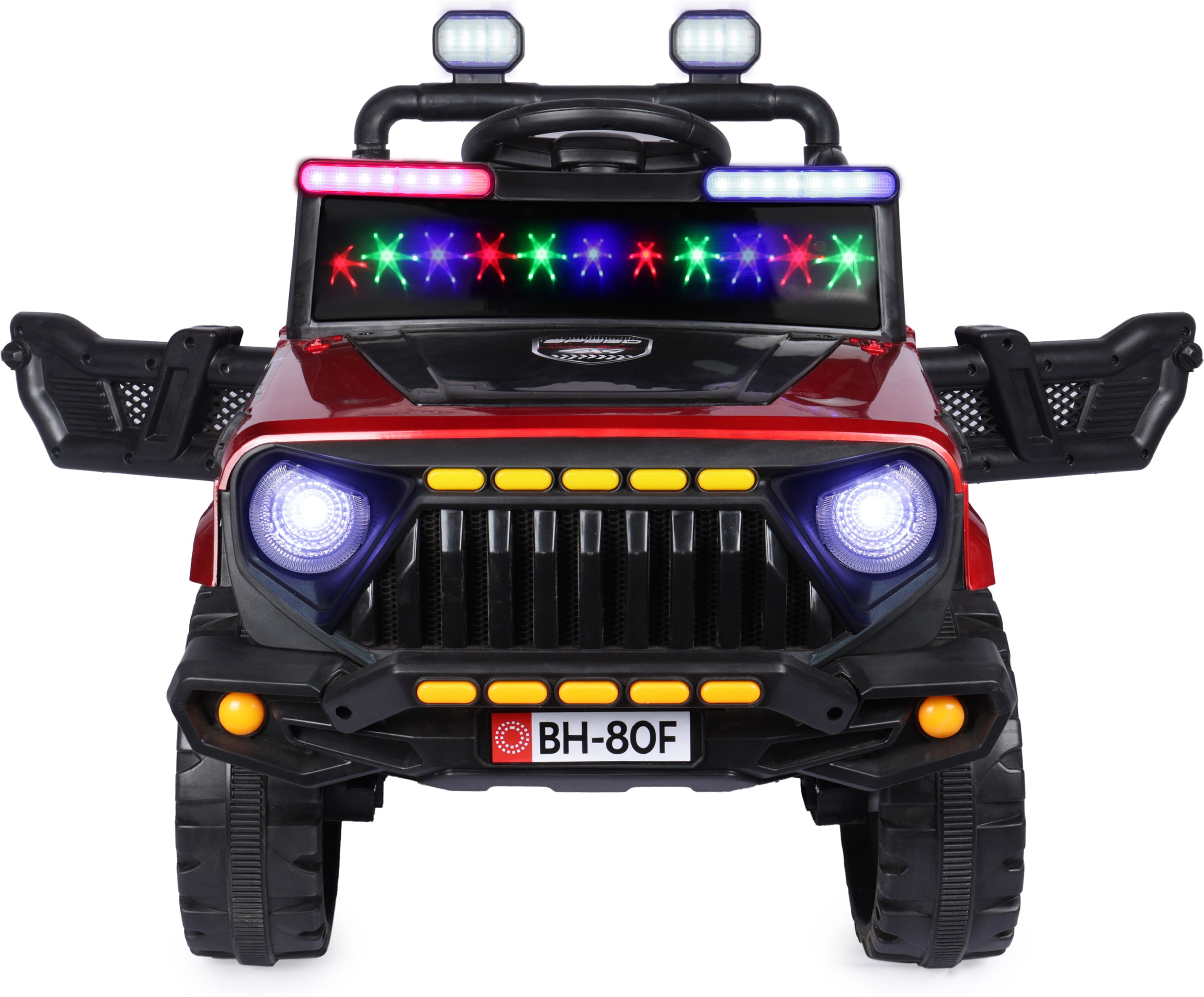 kurb Kids Battery Operated Jeep Car with LED Lights, Music & Openable Doors Jeep Battery Operated Ride On-picture-34