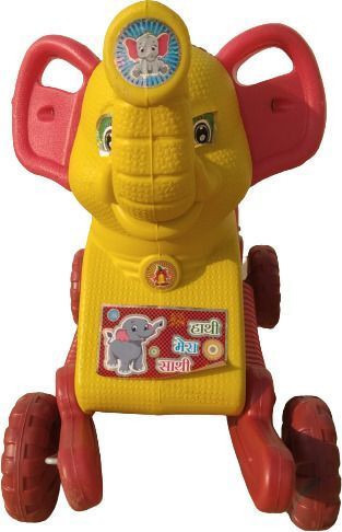 smiley bell OH BABY' by kids PLASTIC ELEPHANT WITH ROCKING FUNCTION,AMAZING COLOR Rideons & Wagons Non Battery Operated Ride On-picture-19