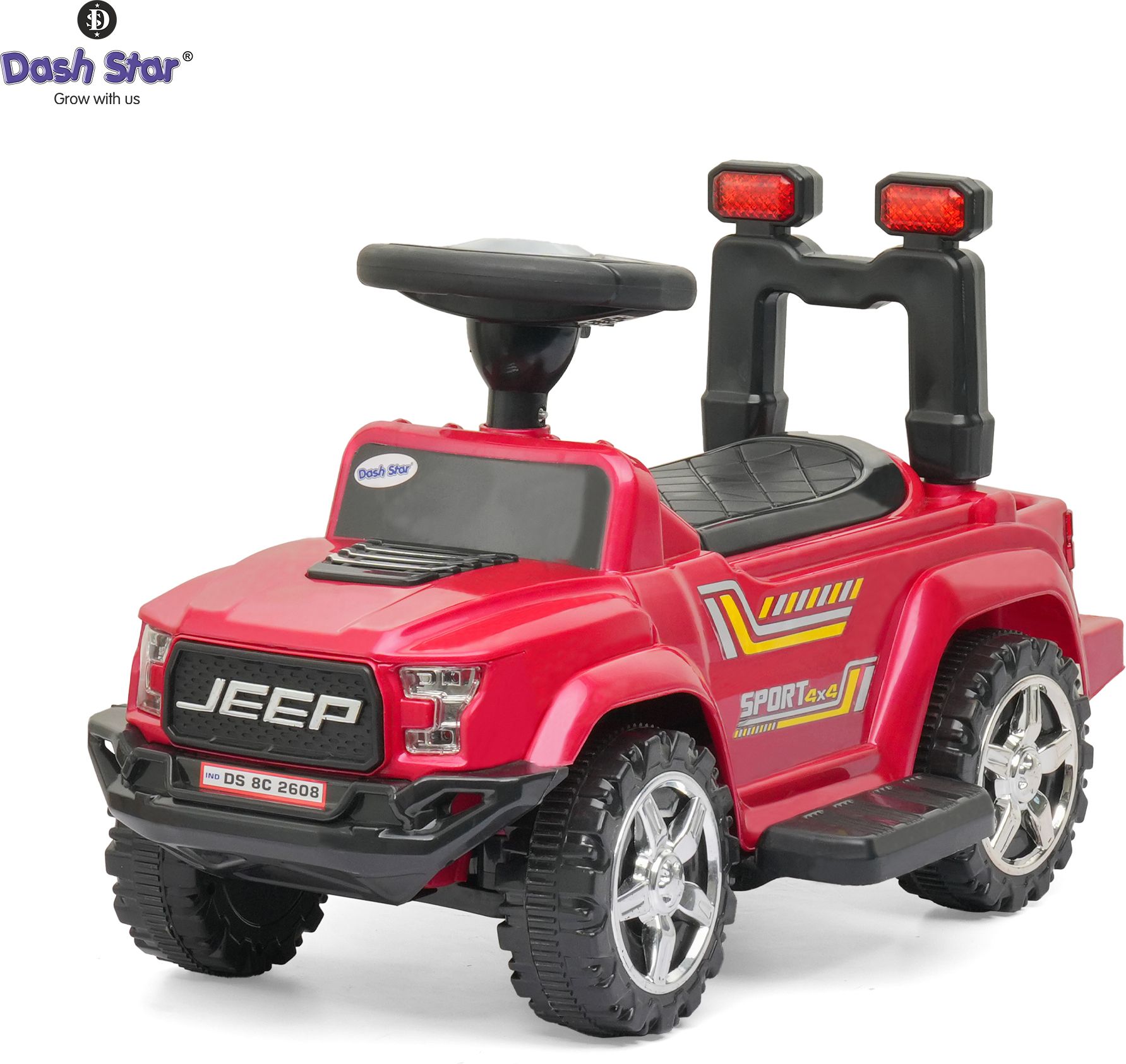 Jeep Electric Ride-On Car | 6V Rechargeable Battery | Music, USB & LED Lights Jeep Battery Operated Ride On-image-43