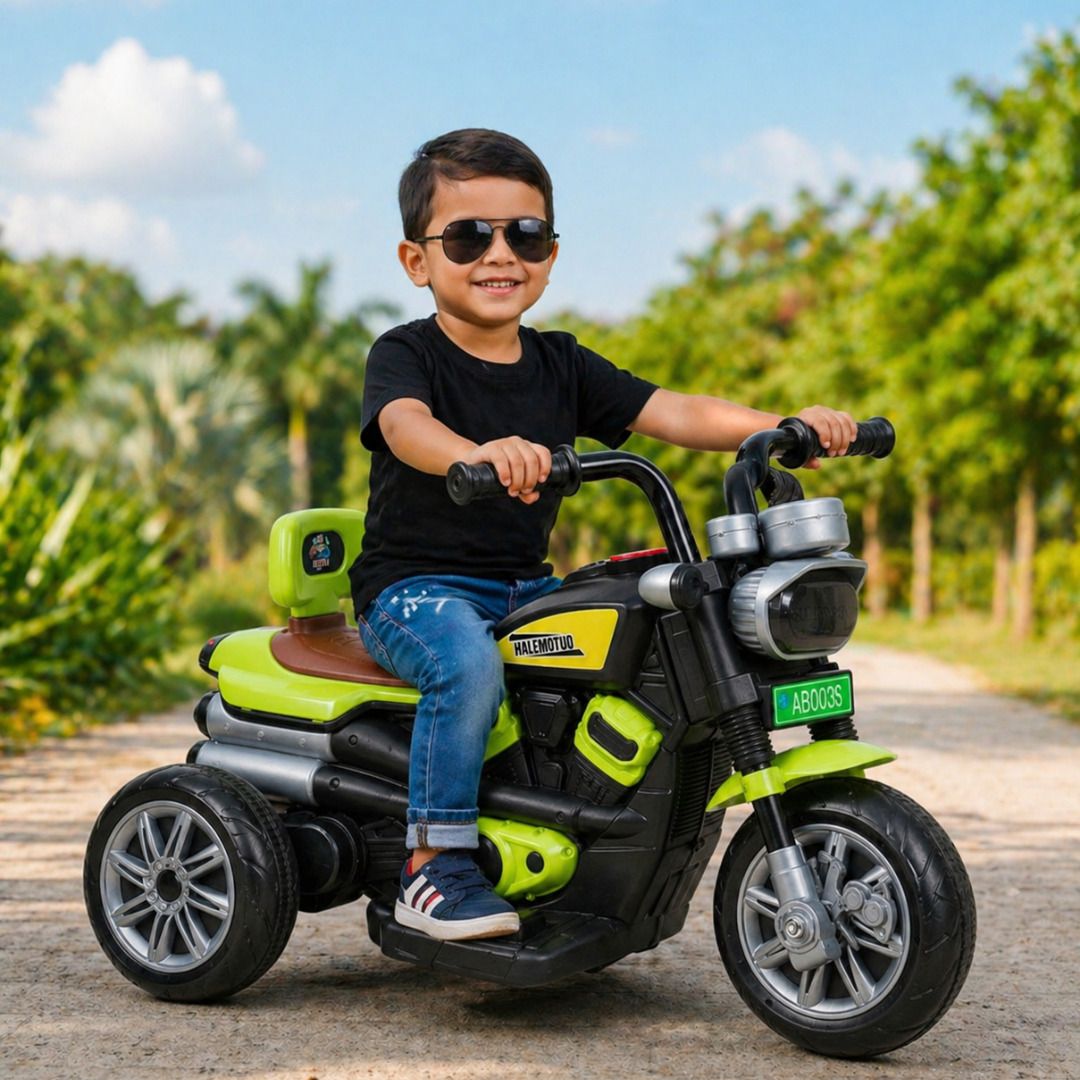 Haleimotuo Kids Electric 6V Ride-On Bike | Battery Toy Motorcycle (Age 2-5) Bike Battery Operated Ride On-image-6