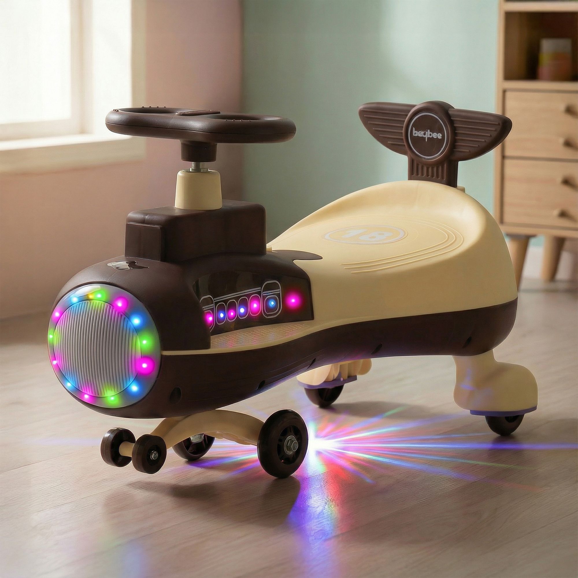 Zygo Magic Swing Car for Kids Push Ride on Toy Baby Car with RGB Lights & Music Rideons & Wagons Non Battery Operated Ride On-image-33
