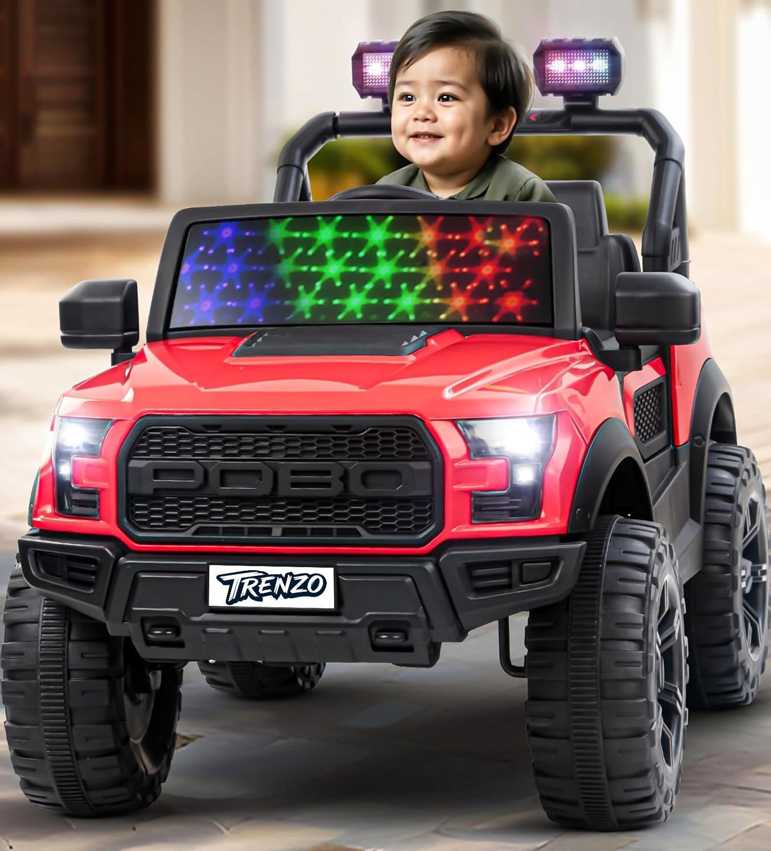 oh baby POBO (1-8Yrs) 4X4 Motors Car For Kids Jeep Battery Operated Ride On-picture-22