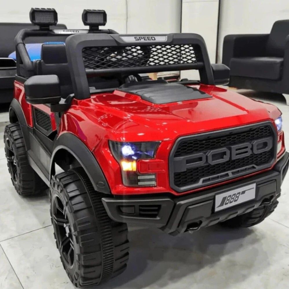 New POBO (1-8Yrs) 4X4 Red kids car 4 MOTORS Jeep Battery Operated Ride On-image-33