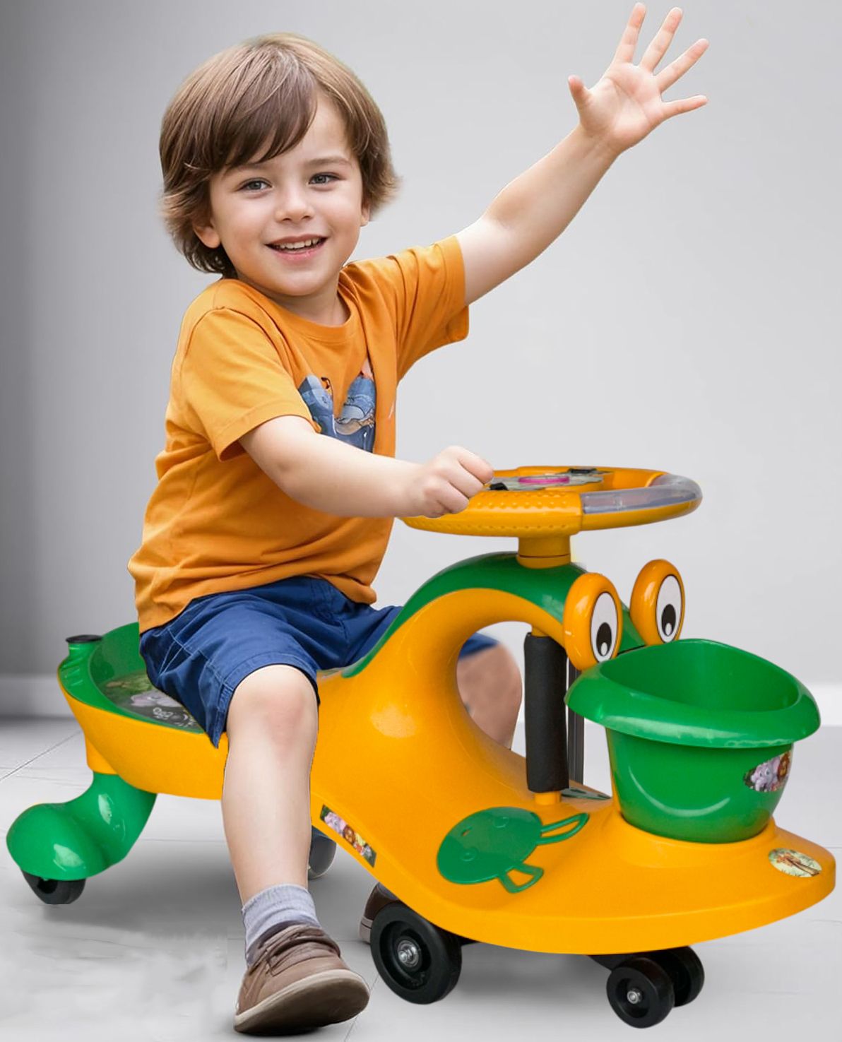Panda Car Magic Steering Swing Rideon for kids twister Rideons & Wagons Non Battery Operated Ride On