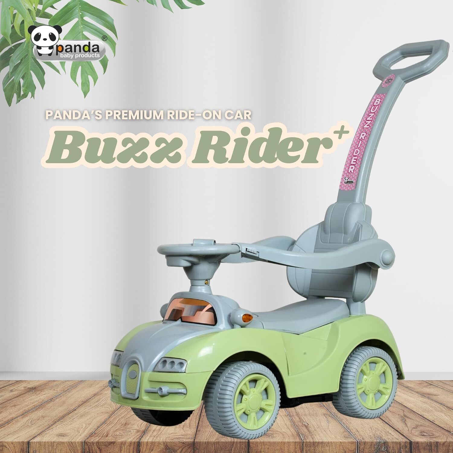 Buzz Rider Plus Car for Kids with Music & Horn Car Non Battery Operated Ride On