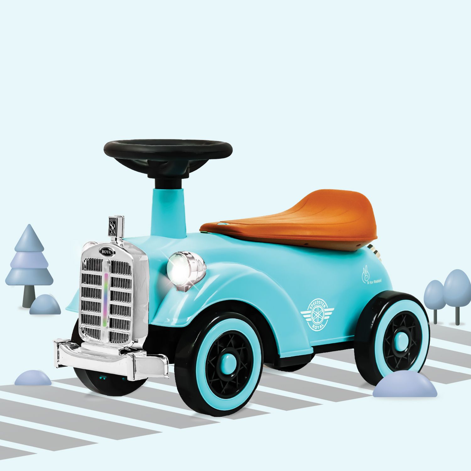 Speedster Royal Rideon | Easy Plug & Play Installation with Horn & LED Lights Rideons & Wagons Non Battery Operated Ride On-image-24