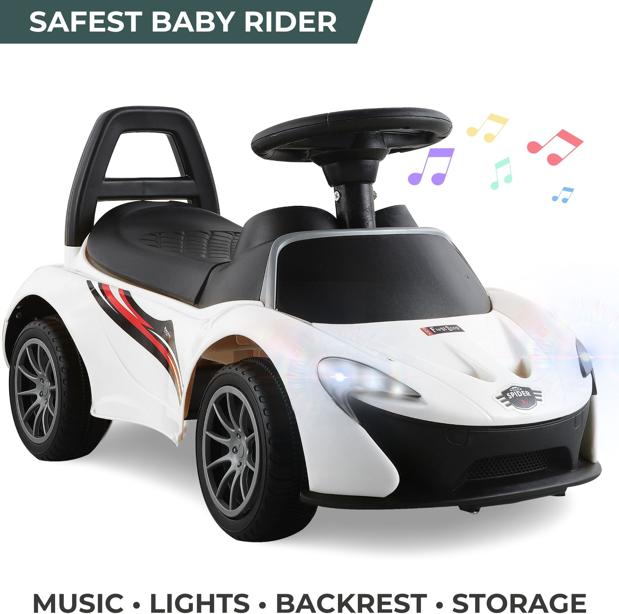 kids first step Musical Car With Head Lights | Push Ride On | Perfect for Kids 1-3 Years Car Non Battery Operated Ride On-picture-25