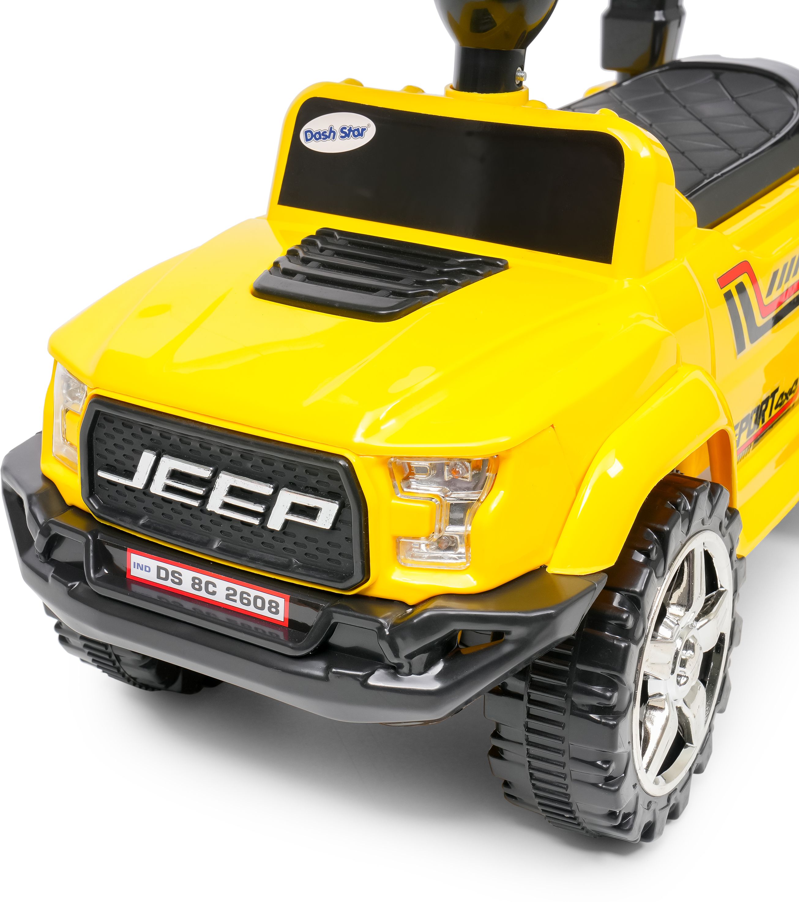 joyride Dstar Jeep4x4 Ride on Jeep for Kids |Music & Horn| Backrest Storage & Big Wheels Jeep Non Battery Operated Ride On-picture-22