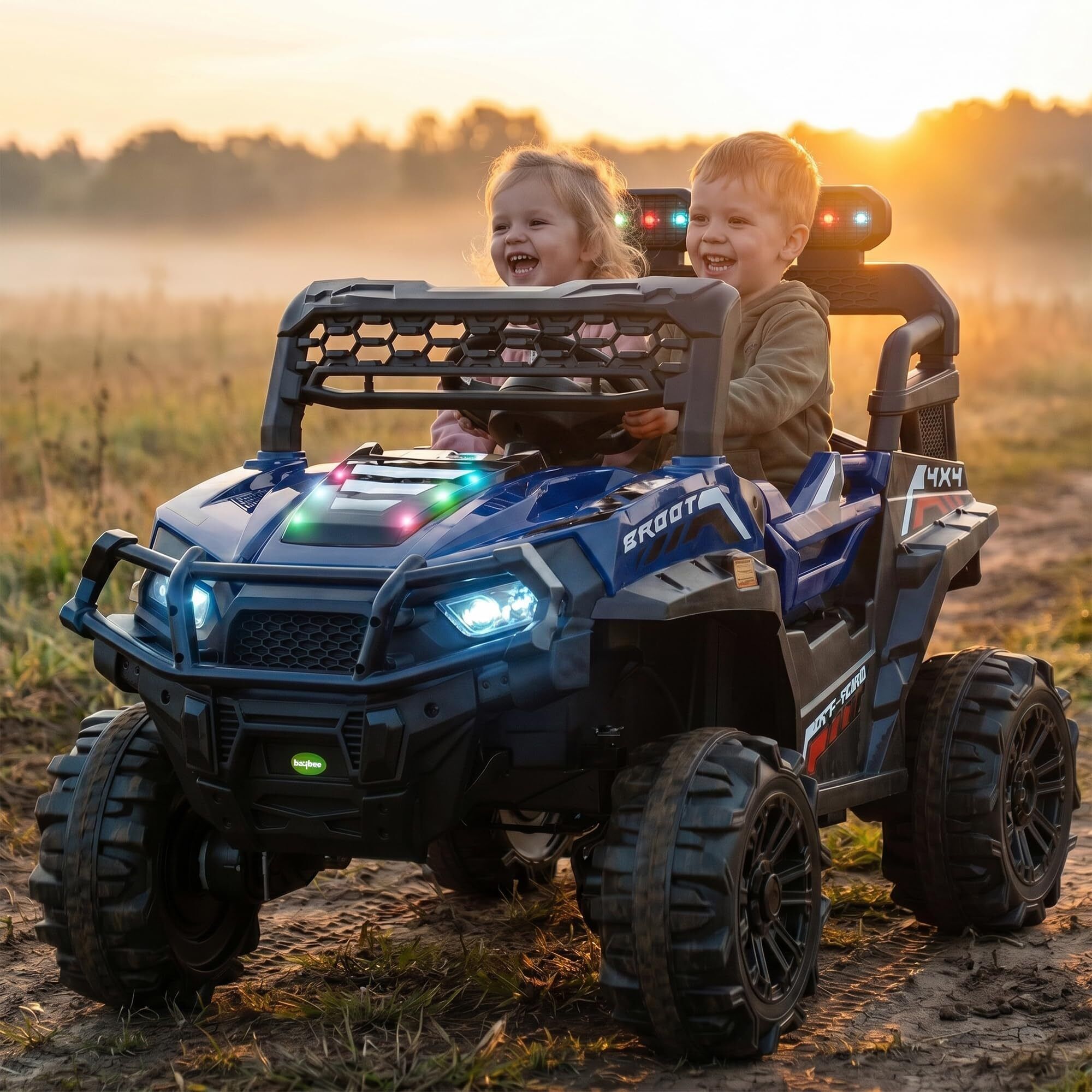 Broot Electric Baby Ride on Toy Battery Car Jeep for Kids 3 to 8 Years Boys Girl Jeep Battery Operated Ride On-image-40