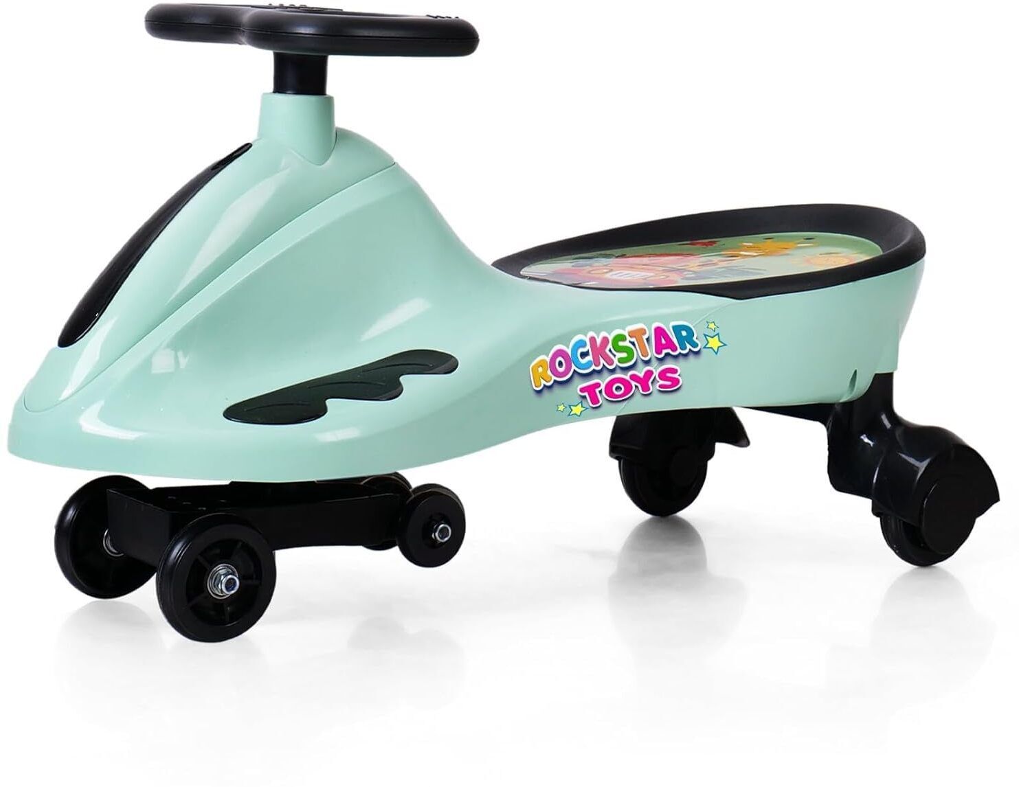Push Car for Kids 3-10 Years: Drift Swing Car with Music and LED Lights" Car Non Battery Operated Ride On-image-5