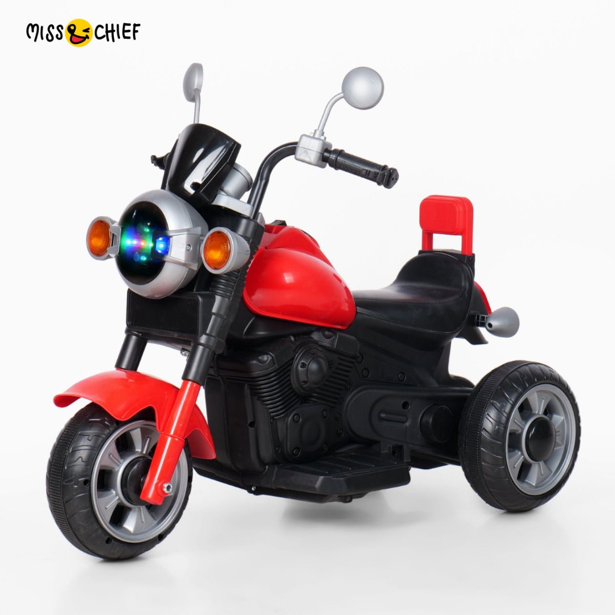 miss & chief Harley 2.0 Rechargeable Electric Bike for Kids with Bluetooth, Music & Lights Bike Battery Operated Ride On-picture-28