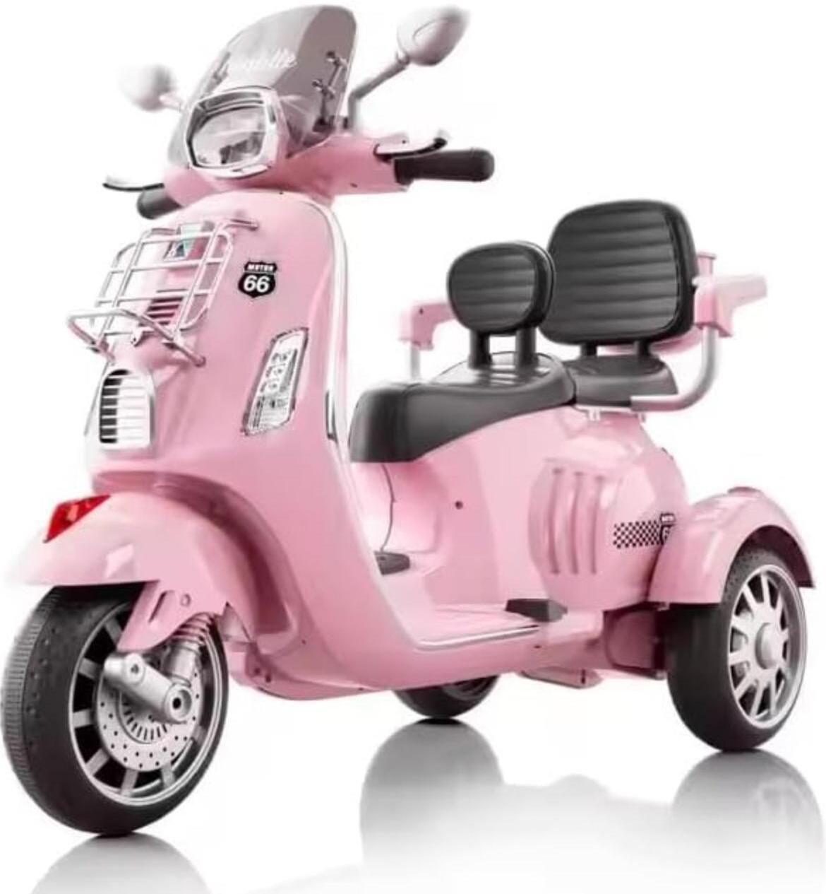 Vespa Scooter For Kids | Without Remote | Electric Bike PINK Scooter Battery Operated Ride On-image-47