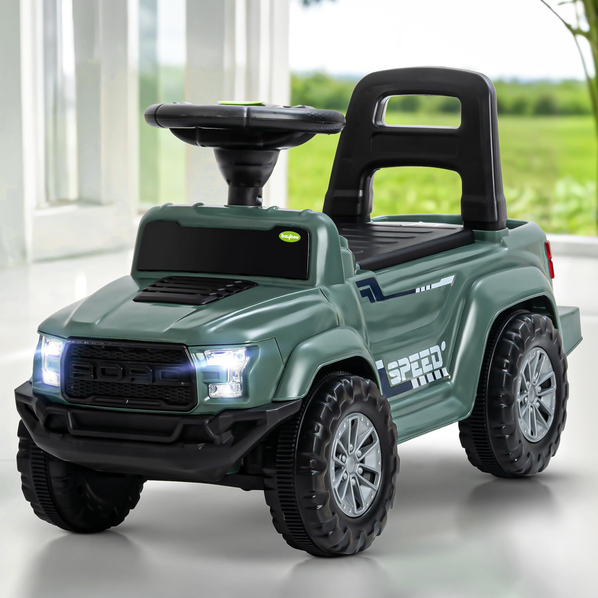 Ride on Car for Kids | Portable RideOn Toy Cars with Backrest & Basket Rideons & Wagons Non Battery Operated Ride On-image-13
