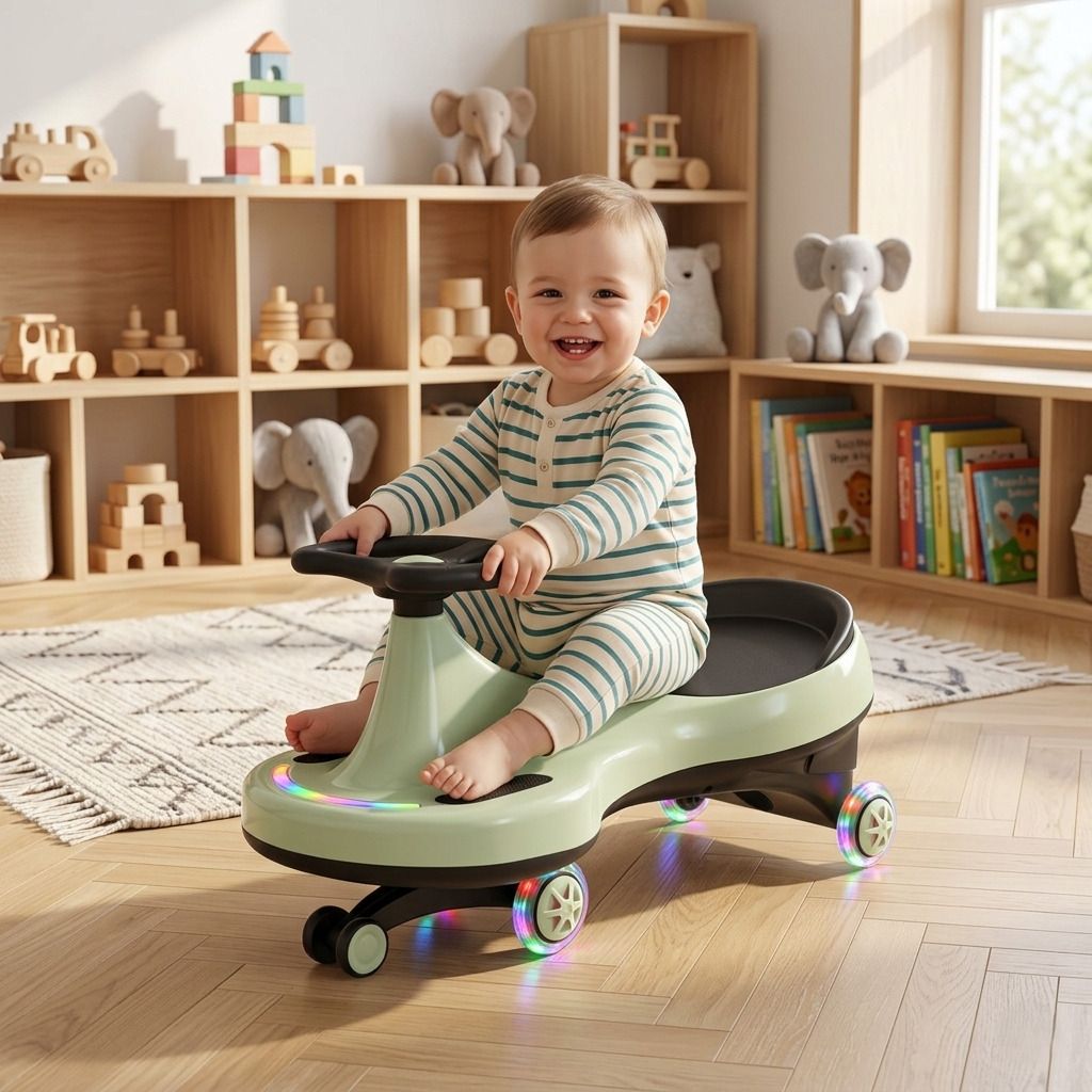 joyride Swing Car with Light & Music Ride on Car | Push Car | stylish look Sports Car Rideons & Wagons Non Battery Operated Ride On-picture-48