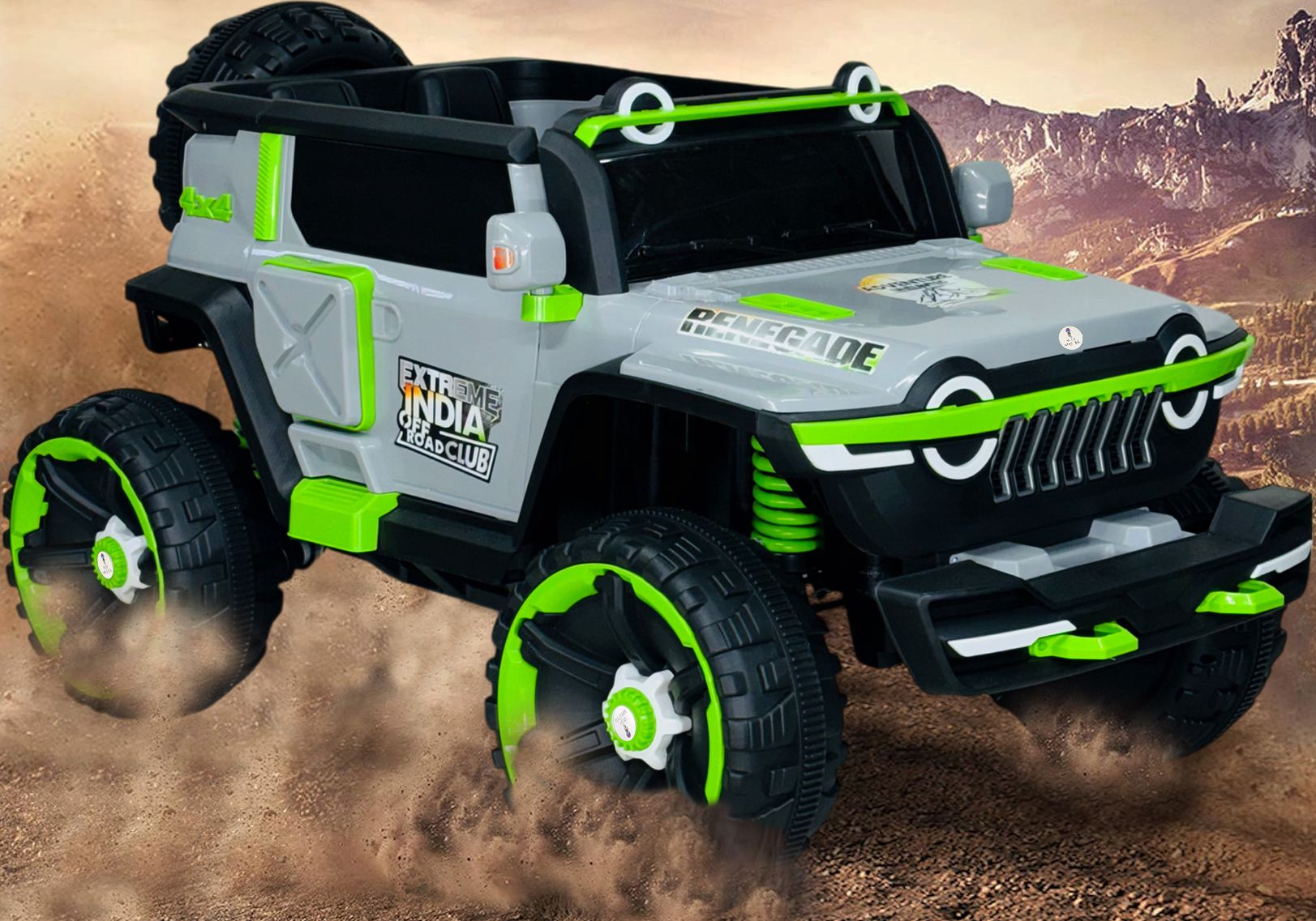 Big Jumbo Size 4x4 Off-Road Electric Car With Openable Doors Big Wheels Jeep Battery Operated Ride On