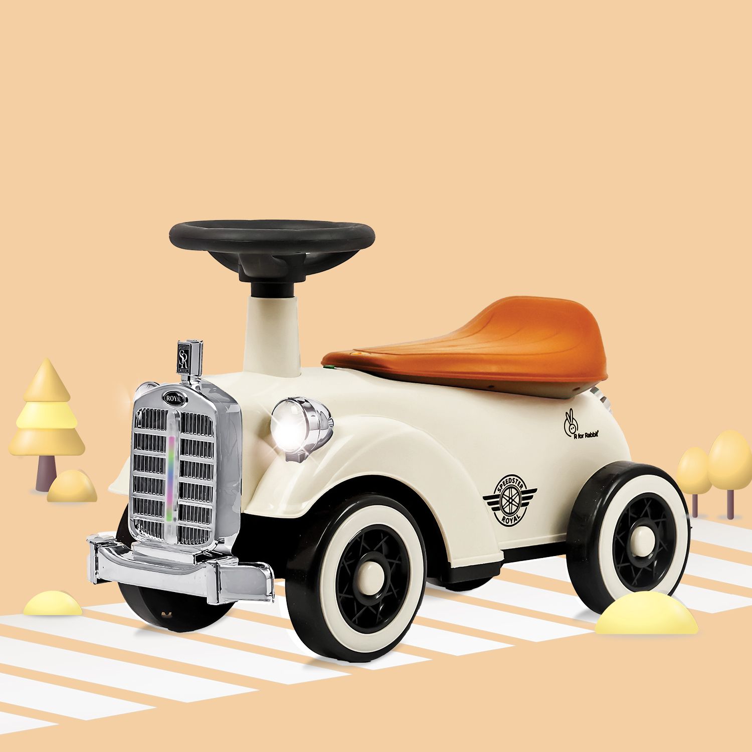 r for rabbit Speedster Royal Rideon | Easy Plug & Play Installation with Horn & LED Lights Rideons & Wagons Non Battery Operated Ride On-picture-30