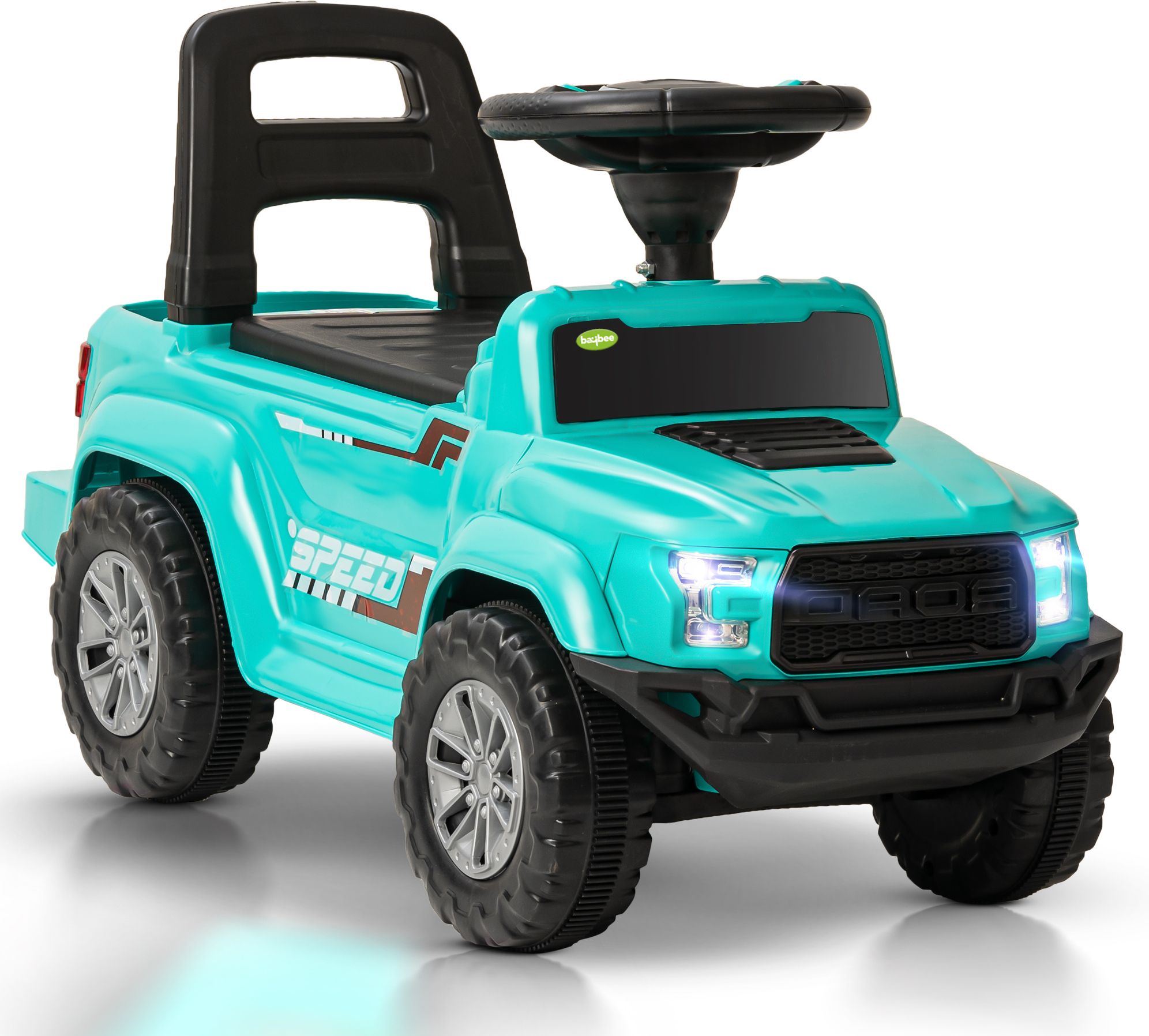 Baby Ride on Car for Kids, Push Ride on Jeep with Music, LED Light & Backrest Rideons & Wagons Non Battery Operated Ride On-image-32