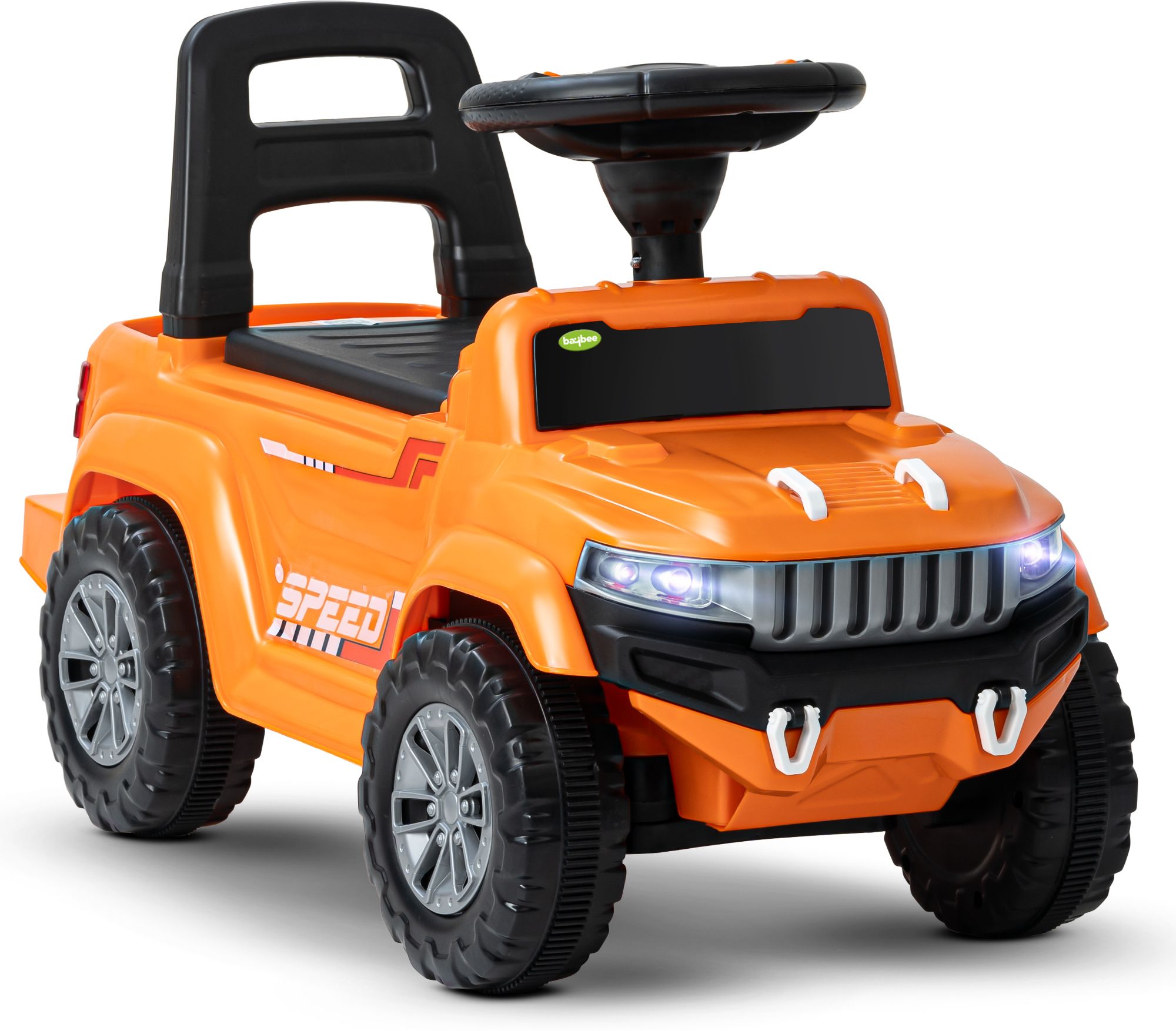 Baby Ride on Car for Kids, Push Ride on Jeep with Music, LED Light & Backrest Rideons & Wagons Non Battery Operated Ride On-image-28