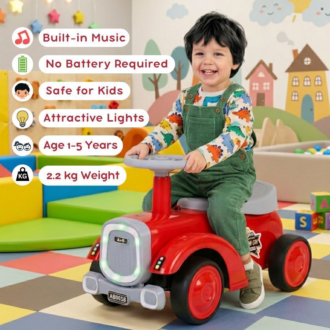 Veteran Ride On Car for Kids with Music, & Light (2-5 Years) Car Non Battery Operated Ride On-image-17
