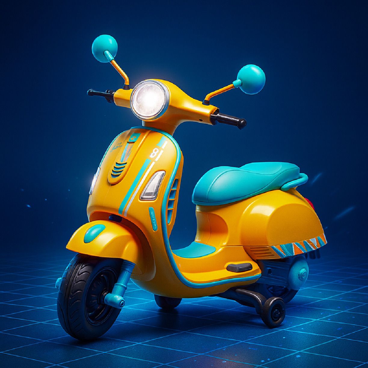 Vespa Bike Battery Operated Ride On-image-37