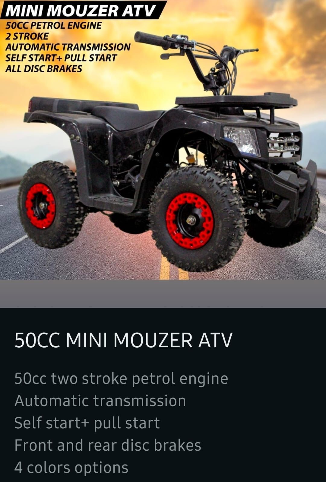GURTOY-GUR-ATV-50CC-MM-MINI-MOUZER-ATV Jeep Battery Operated Ride On-image-43