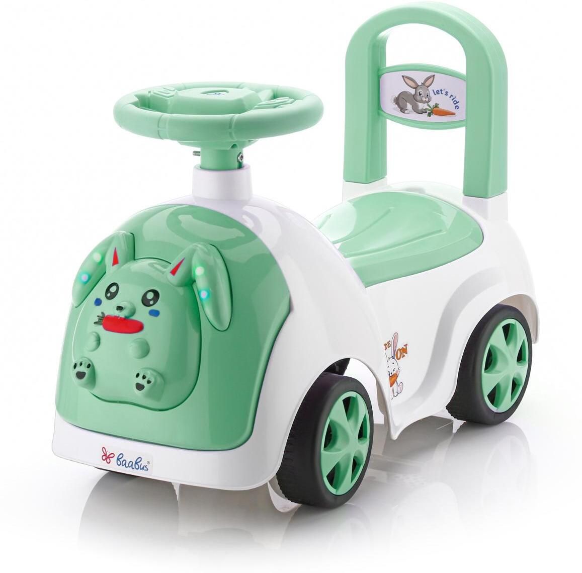 Hoppy Rideon Car for Kids with Music LED Lights Backrest,Storage & Big Wheels