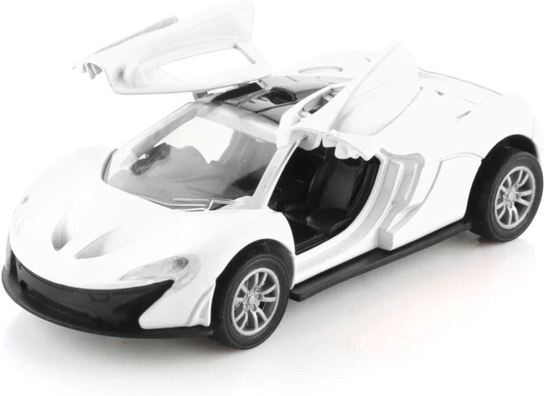 Die-Cast Metal Pull Back Car for Kids 3+ Yrs | LED Lights&Sound-White Car Battery Operated Ride On-image-44
