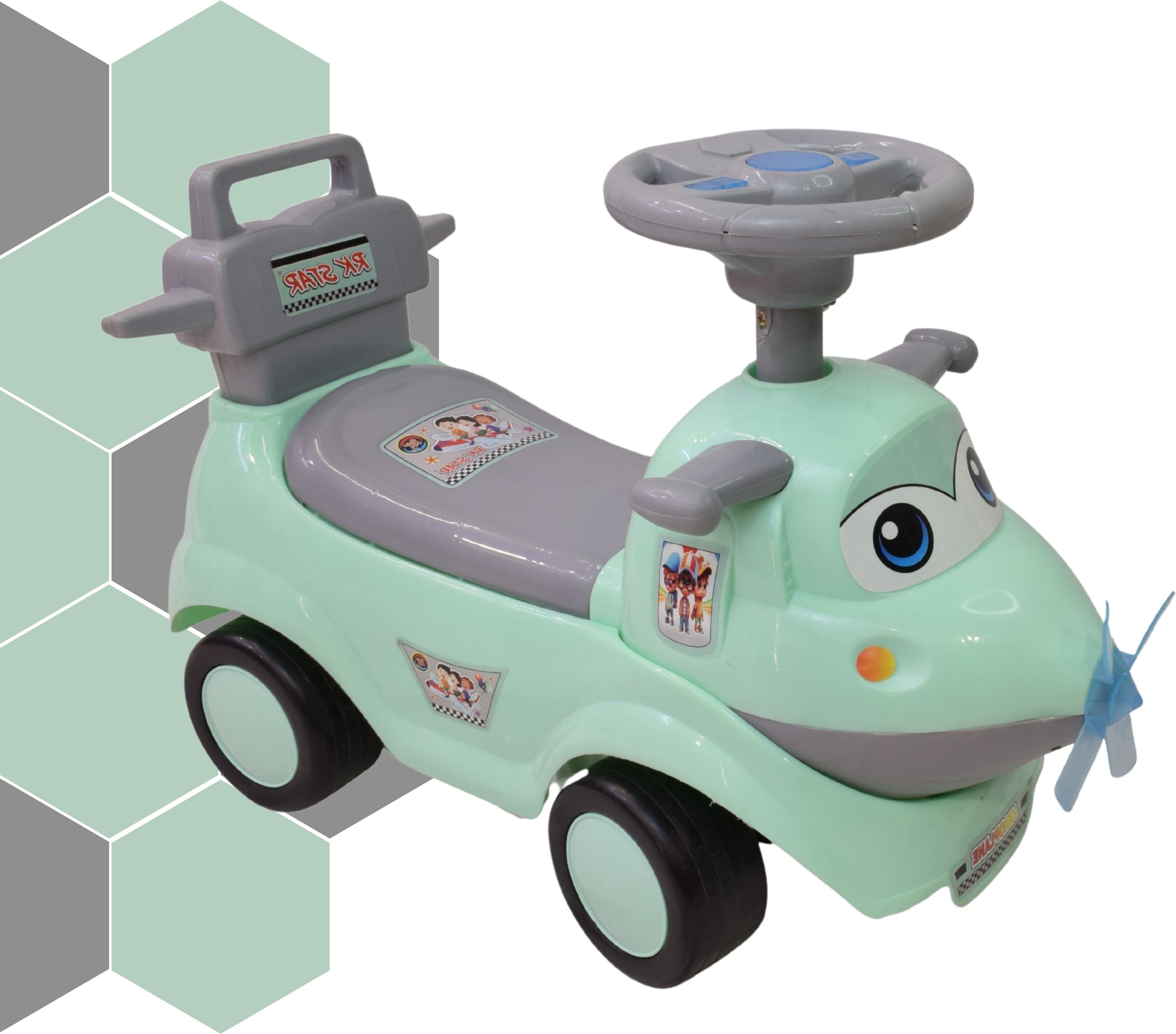 Aeroplane Ride on for Kids with Music & Horn Steering, Push Car for Baby Rideons & Wagons Battery Operated Ride On-image-22