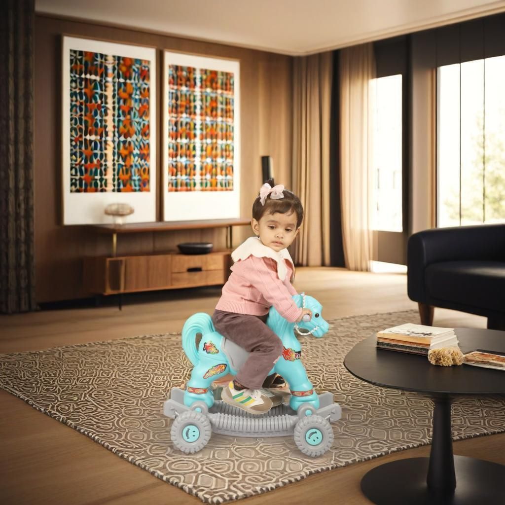 Kids Horse Rider Rocker Toys 1-3yrs birthday gift toy/ Rideons & Wagons Non Battery Operated Ride On-image-22