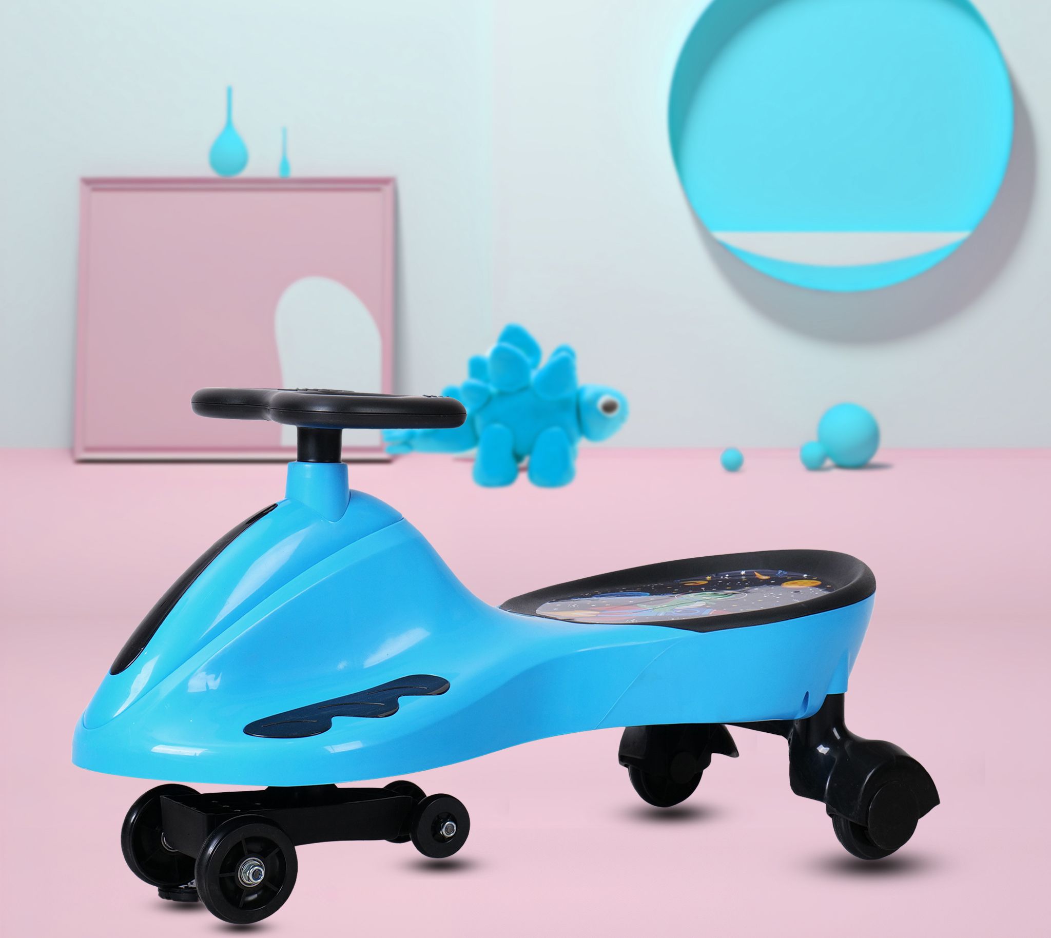 miss & chief Voyager-Dino Swing Car Rideon for kids, Magic car for Boys & Girls Rideons & Wagons Non Battery Operated Ride On-picture-17