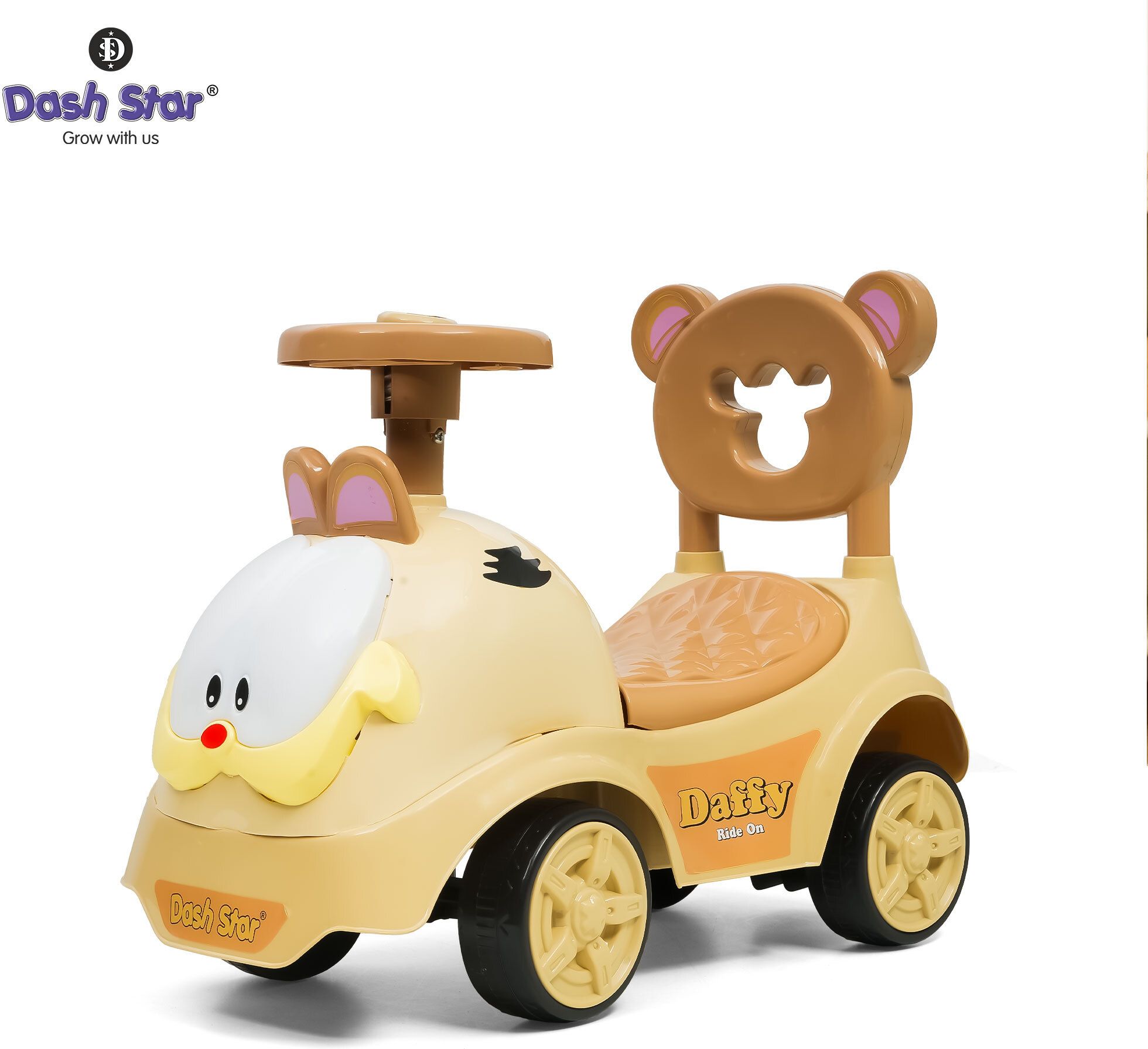 Daffy Kids Ride On Push Car | Steering Wheel Manual Car Toy for Toddlers Car Non Battery Operated Ride On-image-0