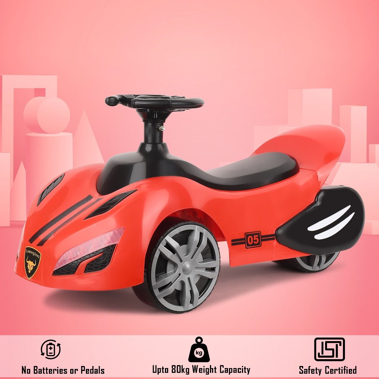 Stylish Ride On Push Car for Kids | Strong Plastic Body | Comfortable Seat Rideons & Wagons Non Battery Operated Ride On-image-29