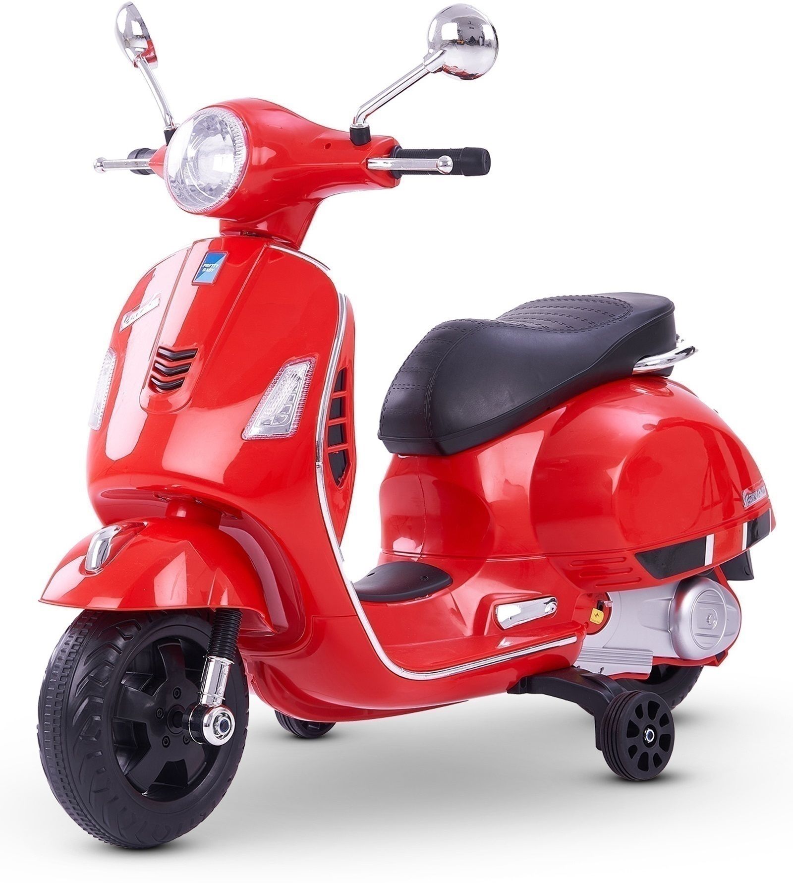 Vespa 12V Electric Ride On Scooter For Kids with Foot Accelerator 3-7Yrs Scooter Battery Operated Ride On-image-31